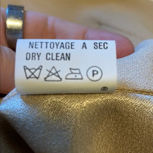 Sonia Rykiel Wide‎ Leg Trousers Pants Women’s Size Small Pleated High Rise Beige - Picture 9 of 10